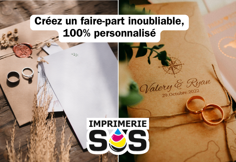 Faire-part de mariage Imprimerie SOS